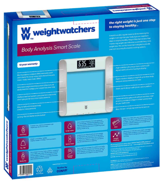 Conair Weight WatchersDigital Glass Scale WW710A - Buy Online with