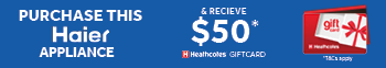 Haier - Bonus $50 Heathcotes Giftcard